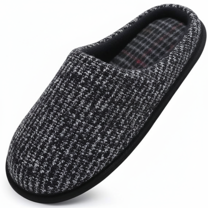 Mens Cozy Memory Foam scuff Slippers Slip On Warm House Shoes Indoor/Outdoor With Best Arch Support