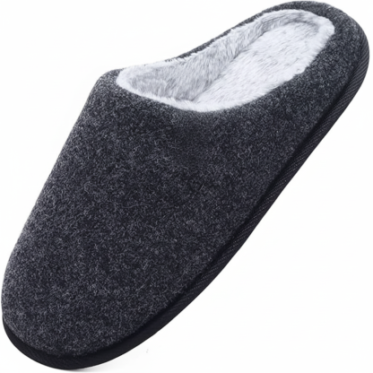Mens Cozy Memory Foam scuff Slippers Slip