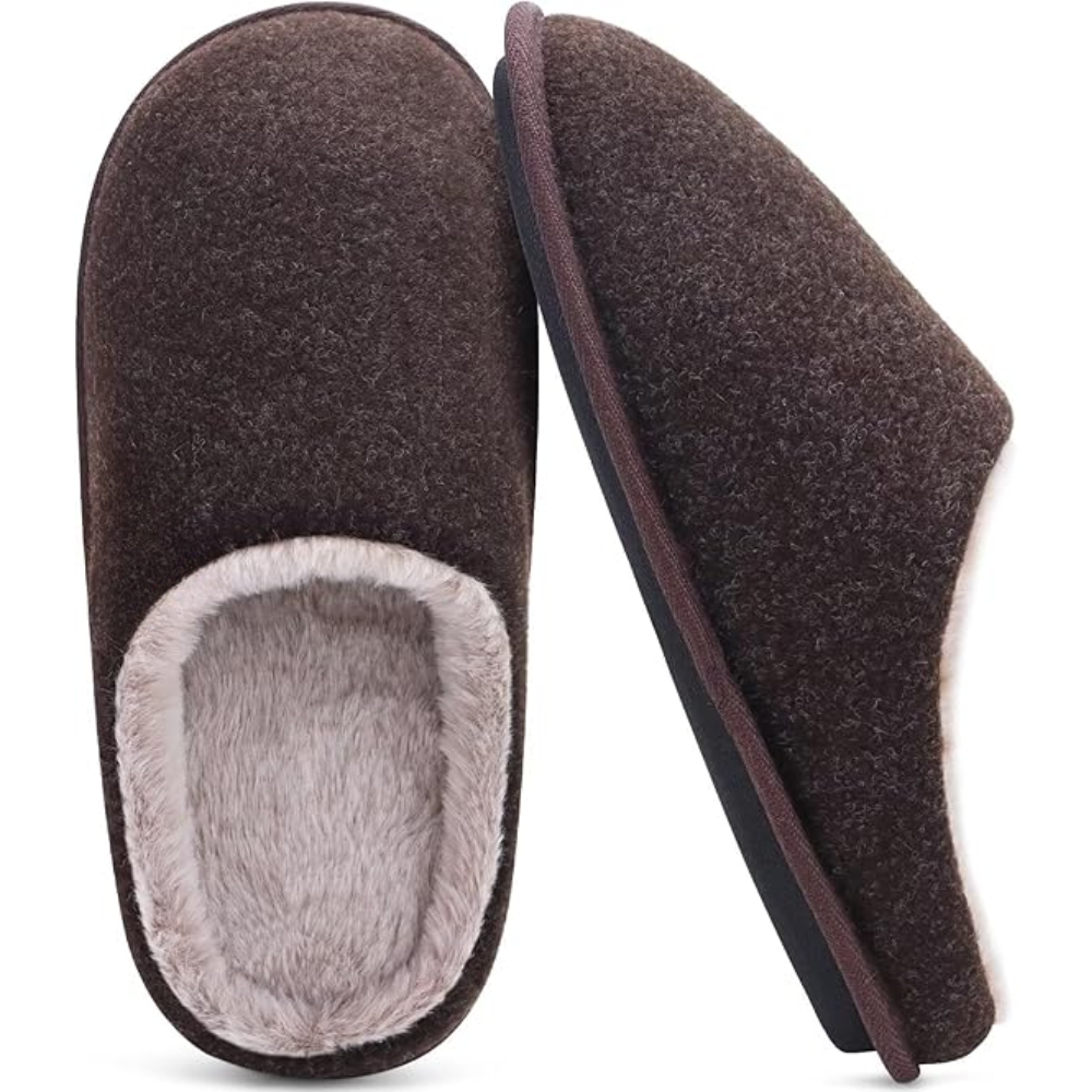 Casual Slip On Plaid House Slippers With Memory Foam