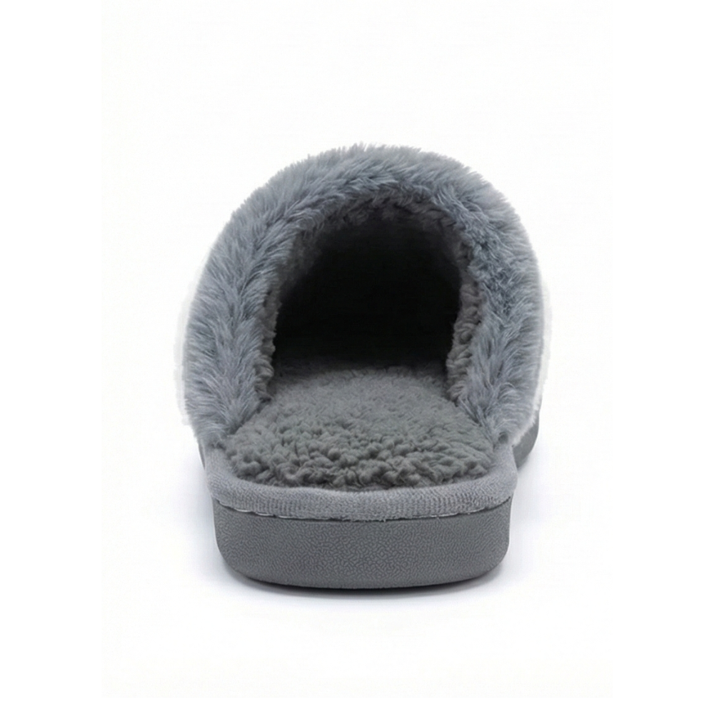 Fleece Lined Cozy Slippers With Anti Slip Rubber Sole