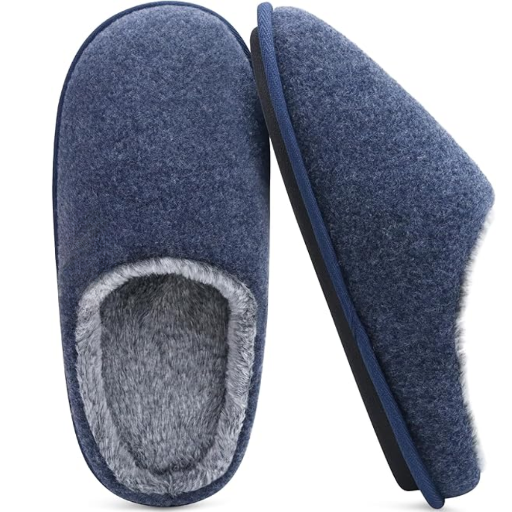 Casual Slip On Plaid House Slippers With Memory Foam
