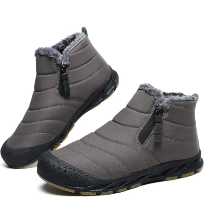 Waterproof Winter Snow Boots With Zipper And Fur Lining