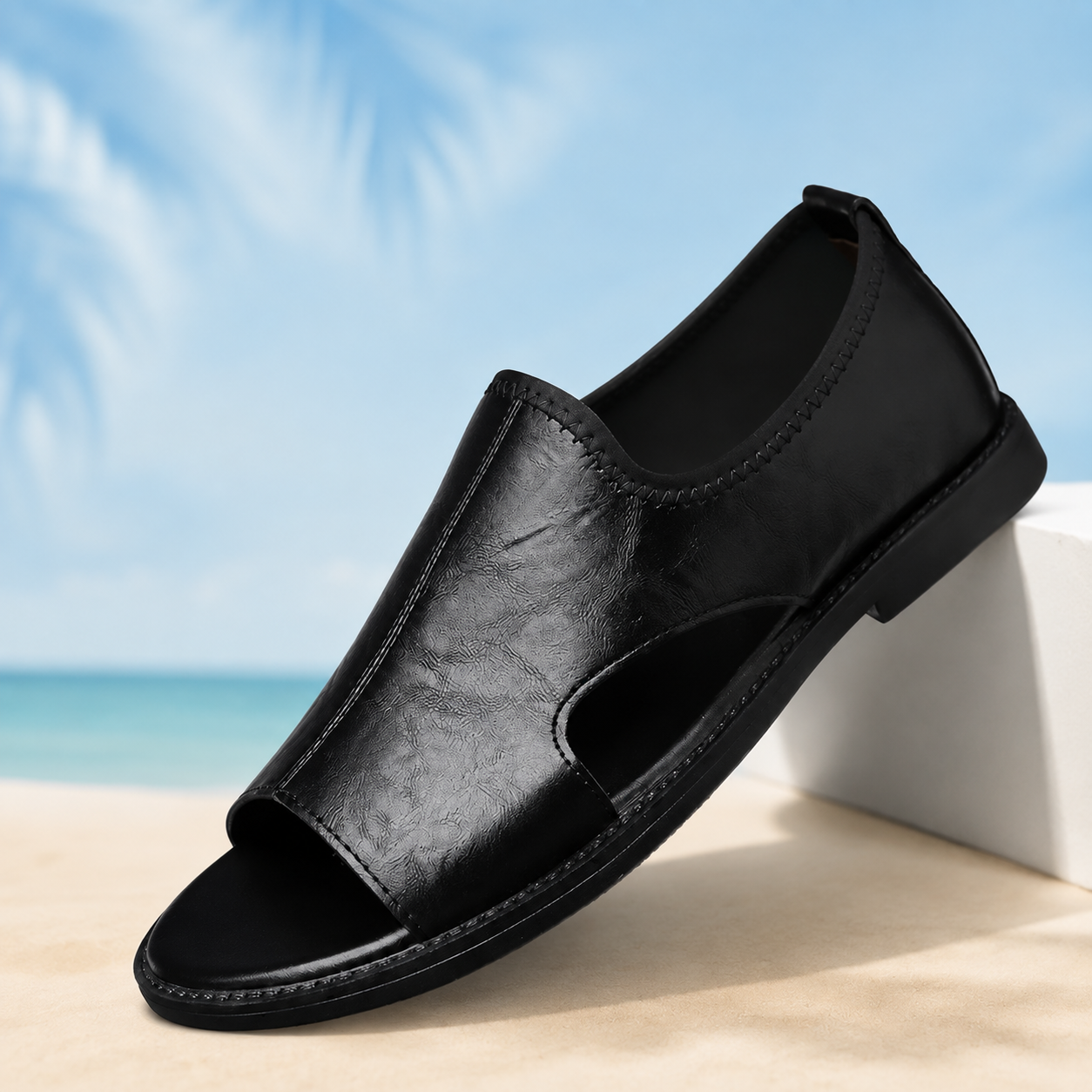 Casual Lightweight Cushioned Sole Slip On Sandals For Men