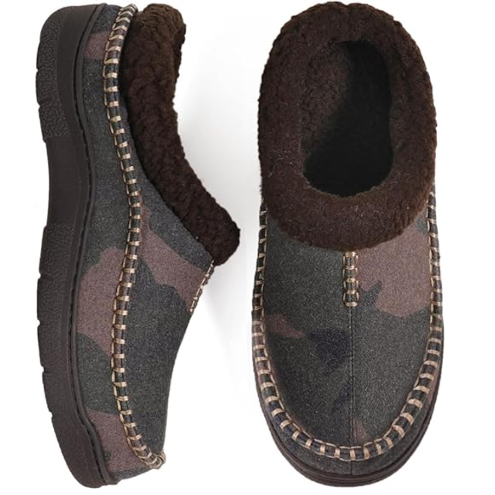 Men's Moccasin Slippers Memory Foam House Shoes