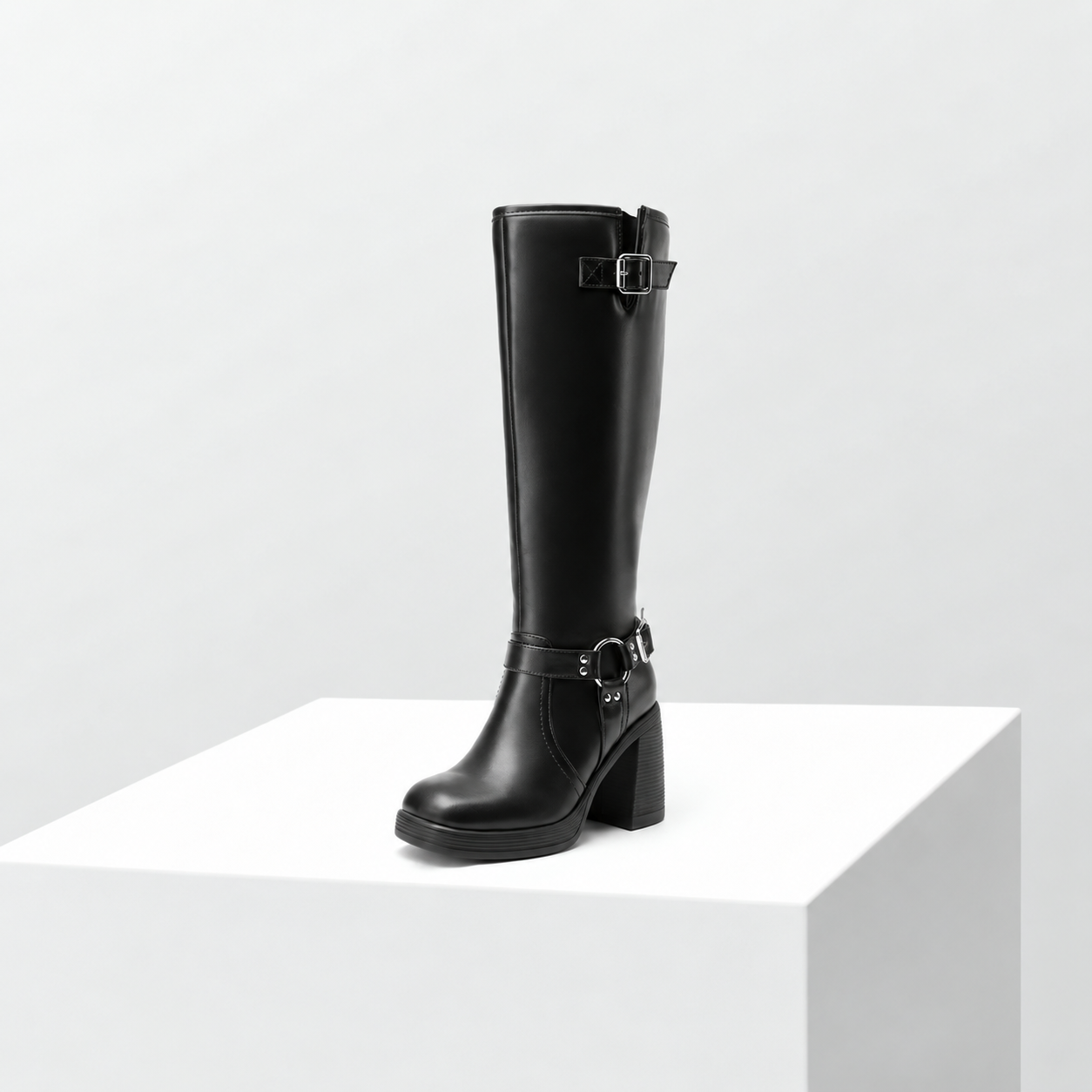 Casual Adjustable Strap Buckle Riding Boots For Women