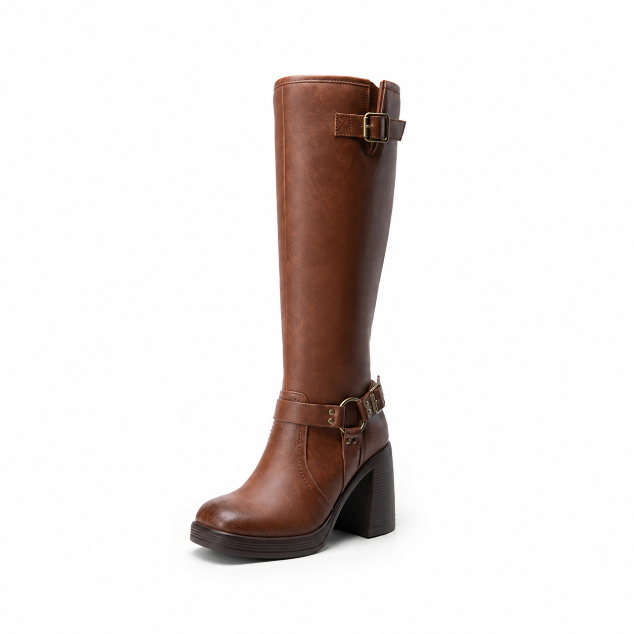 Casual Adjustable Strap Buckle Riding Boots For Women