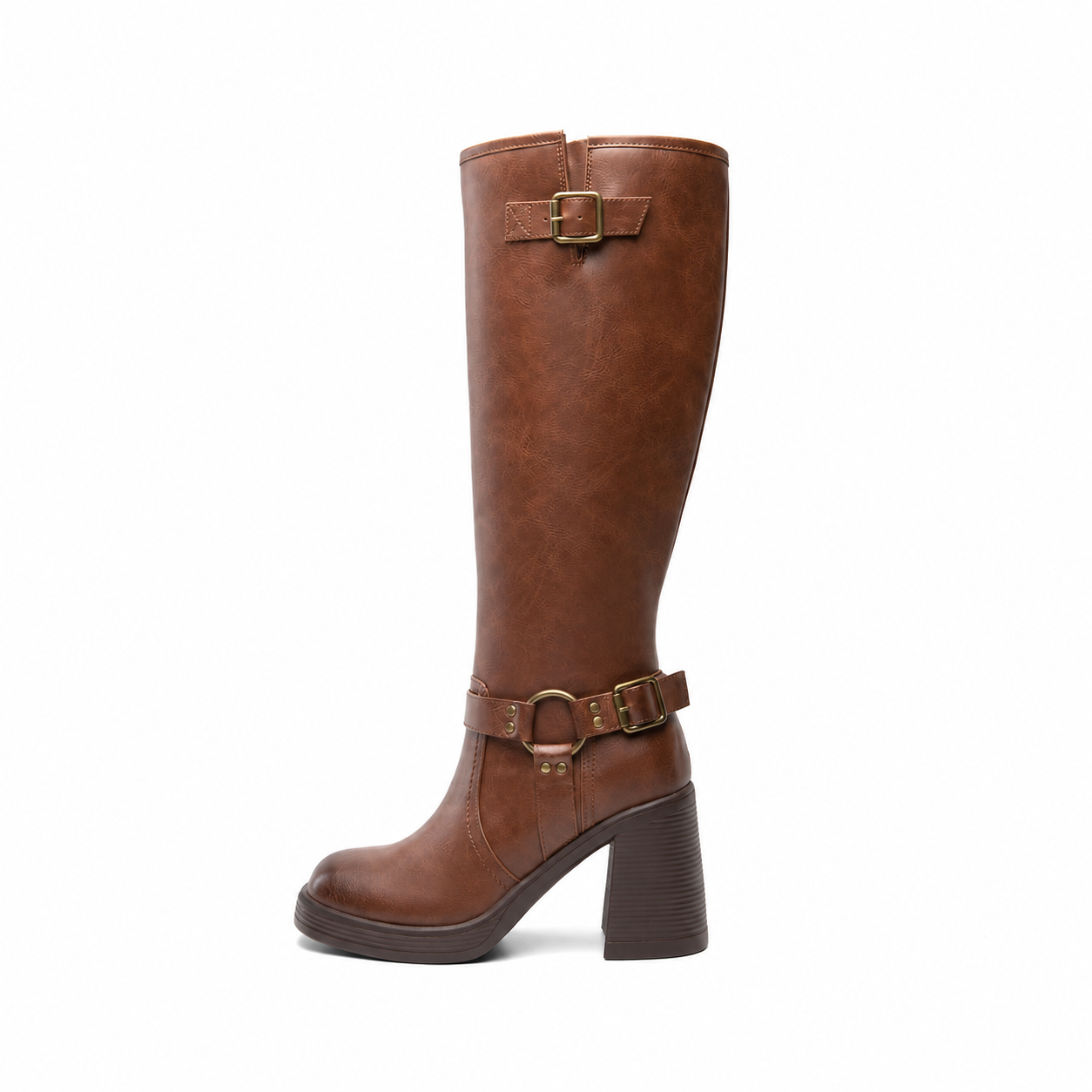 Casual Adjustable Strap Buckle Riding Boots For Women