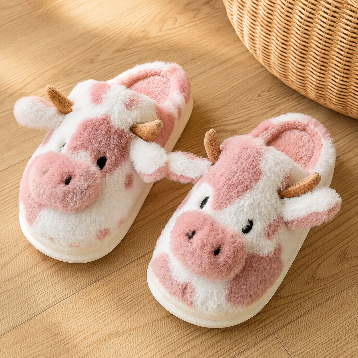 Cartoon Cow Printed Slippers For Casual Wear