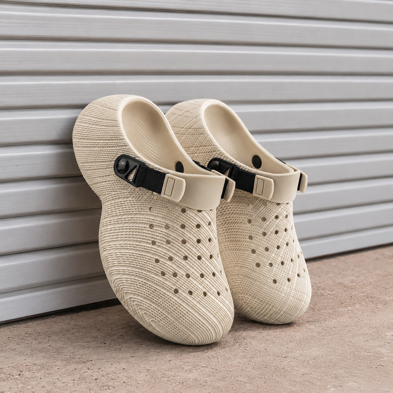 Sporty Casual Slip On Clogs Sandals For Men With Adjustable Strap