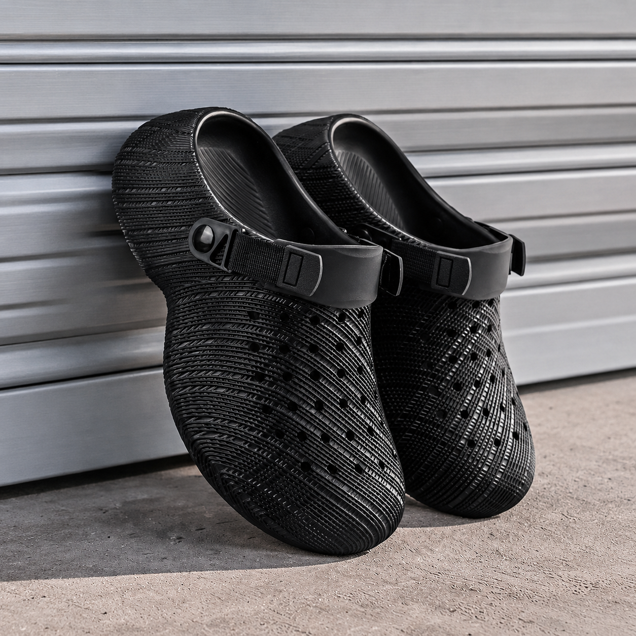 Sporty Casual Slip On Clogs Sandals For Men With Adjustable Strap