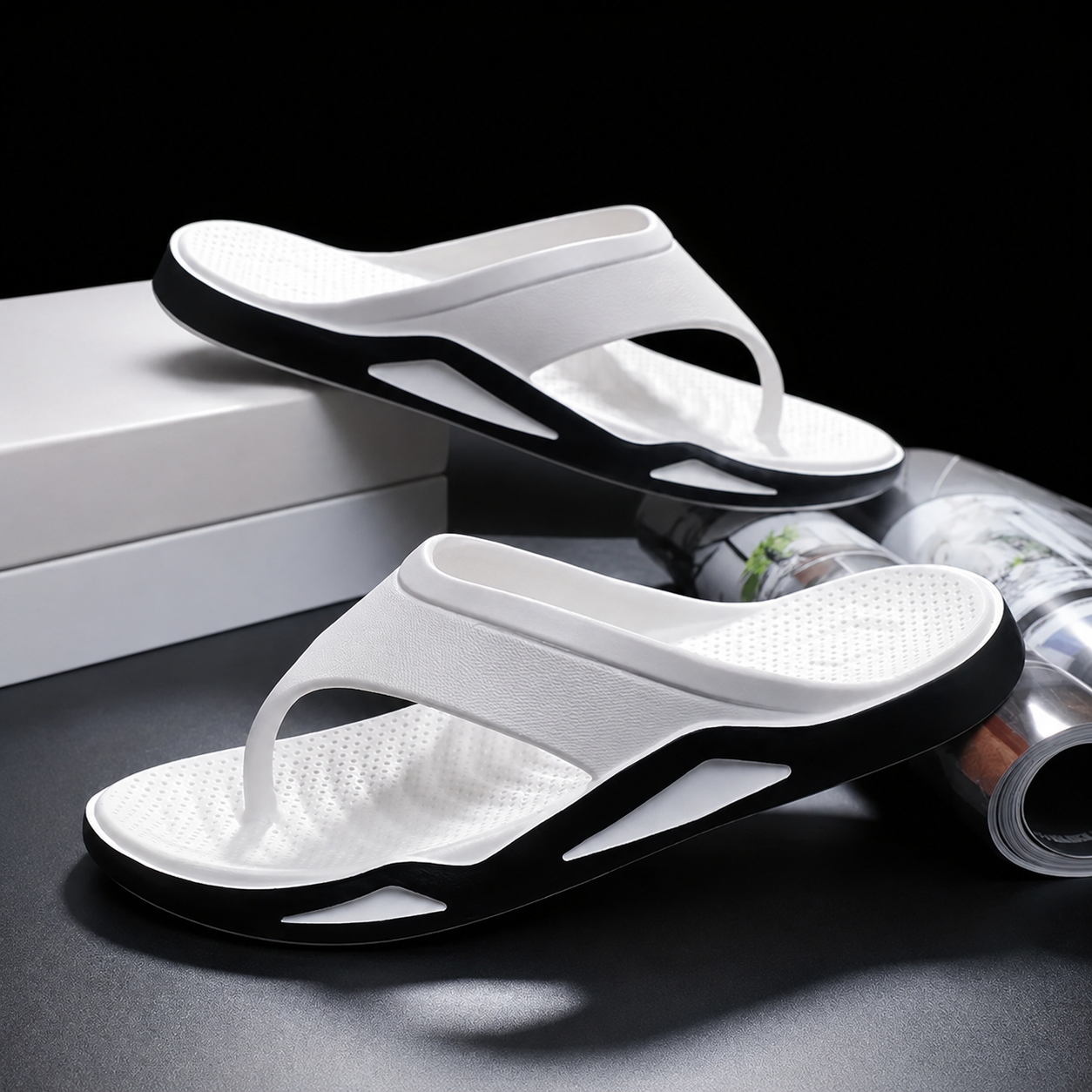 Hong Kong Style Anti Odor Flip Flop Sandals For Men And Women