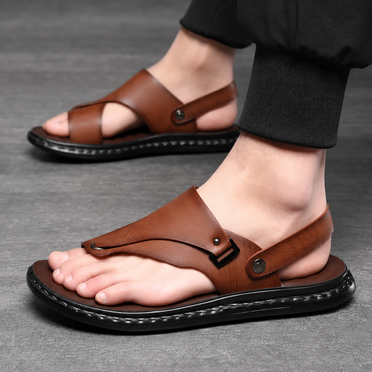Anti Slip Waterproof Summer Street Footwear Sandals For Men