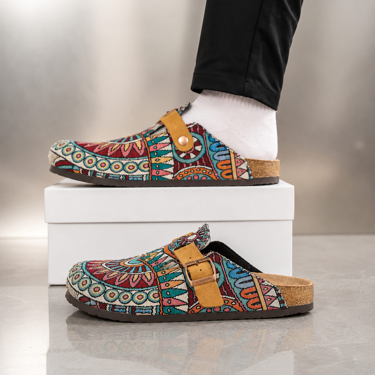 Fashionable Boho Print Sandal For Men And Women