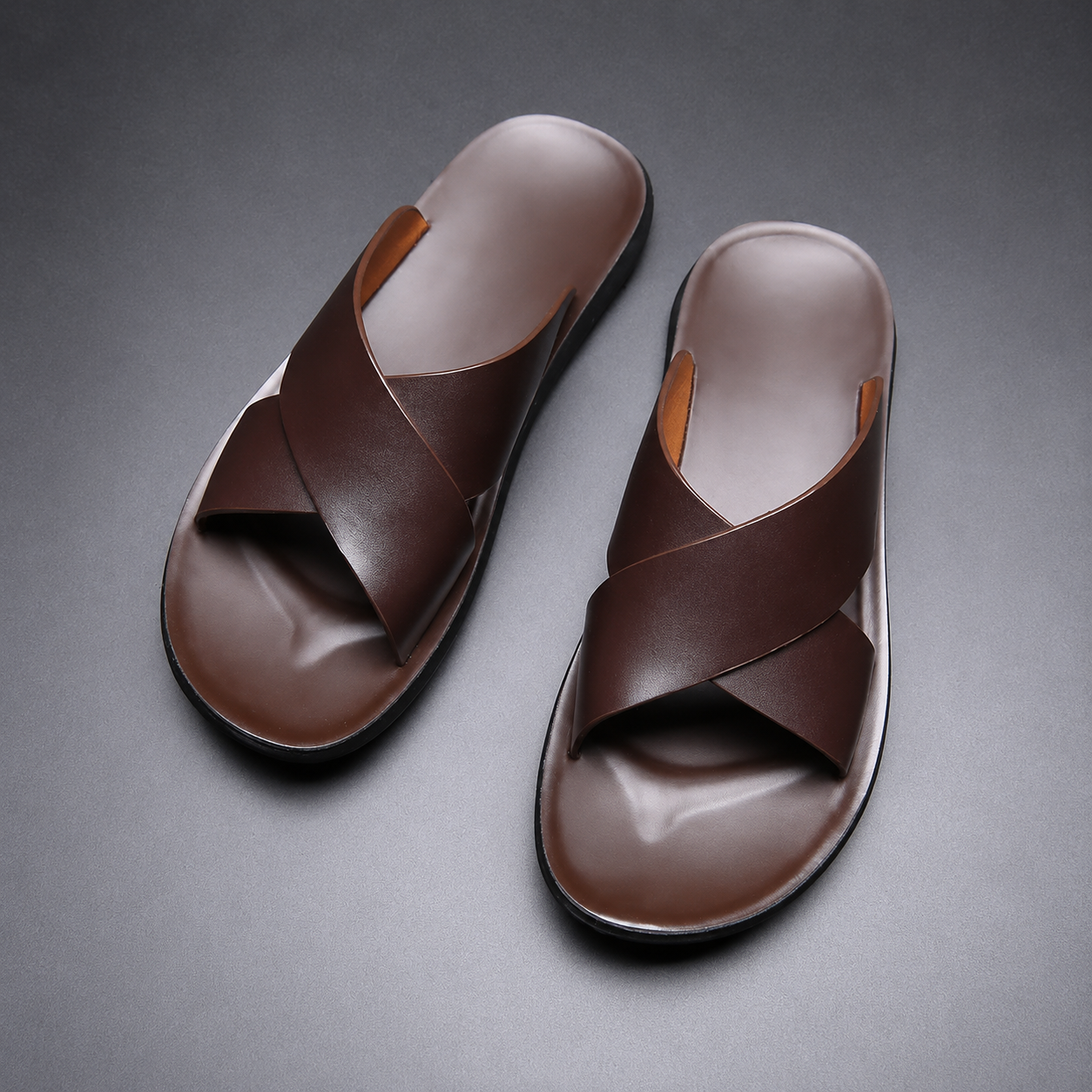 Casual Flat Sandals With Loop Buckle For Men