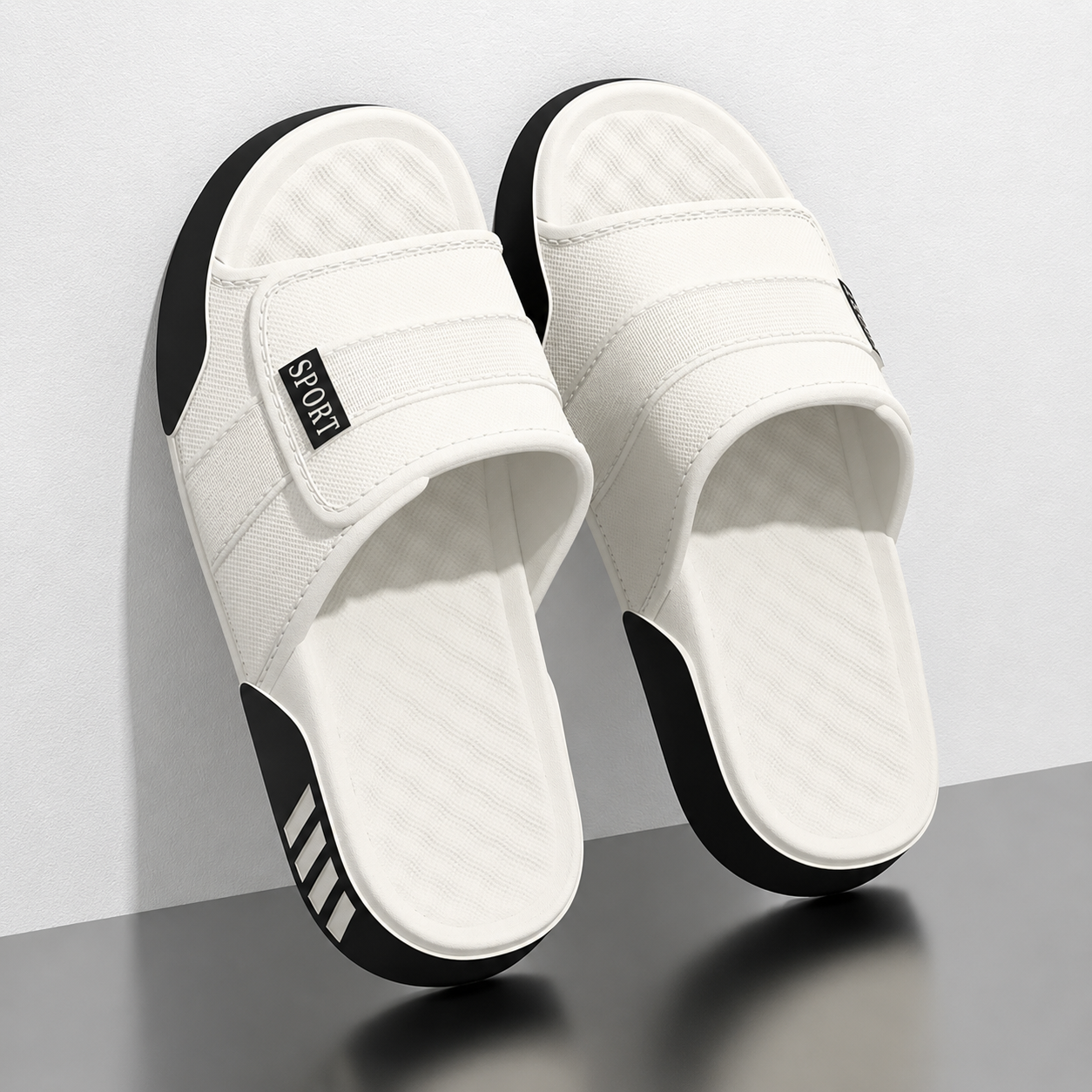 Sporty Versatile Colorblock Daily Wear Slide Sandals For Men