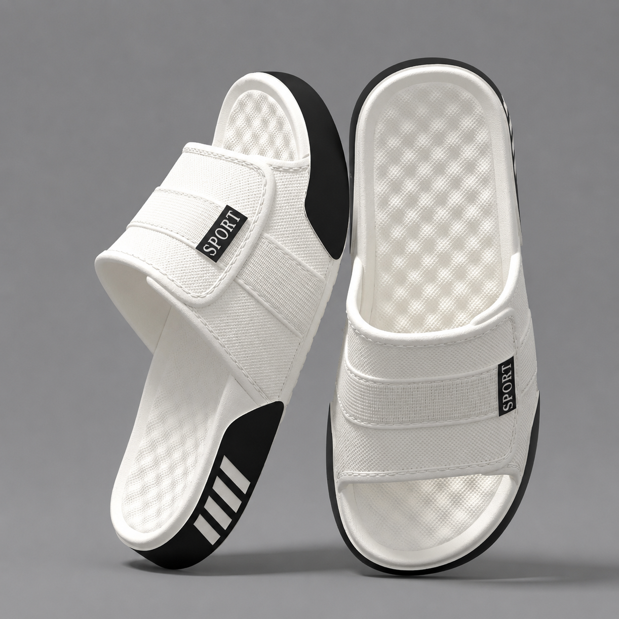Sporty Versatile Colorblock Daily Wear Slide Sandals For Men