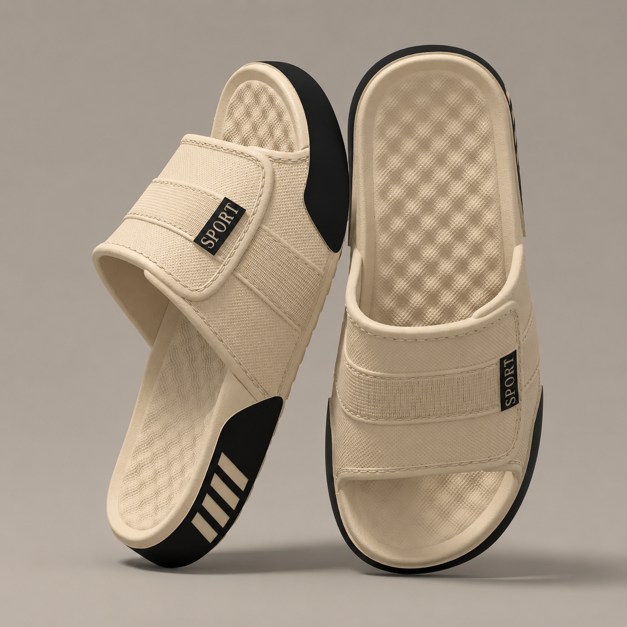 Sporty Versatile Colorblock Daily Wear Slide Sandals For Men