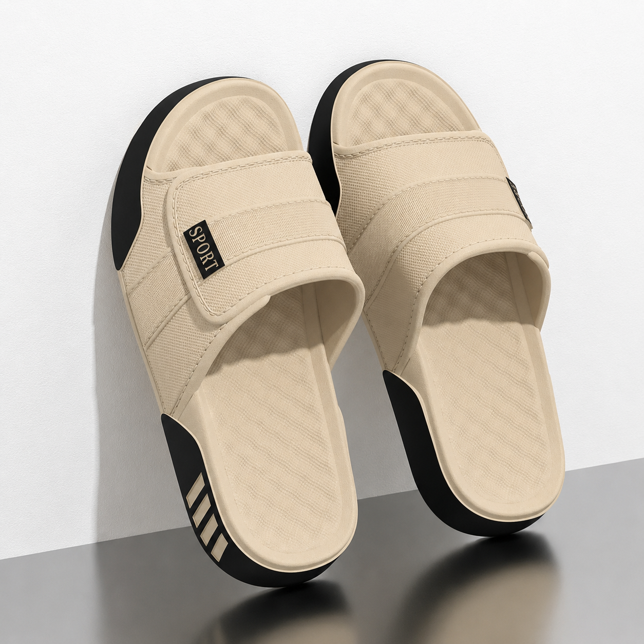Sporty Versatile Colorblock Daily Wear Slide Sandals For Men