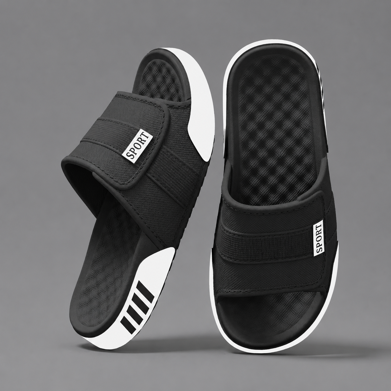 Sporty Versatile Colorblock Daily Wear Slide Sandals For Men