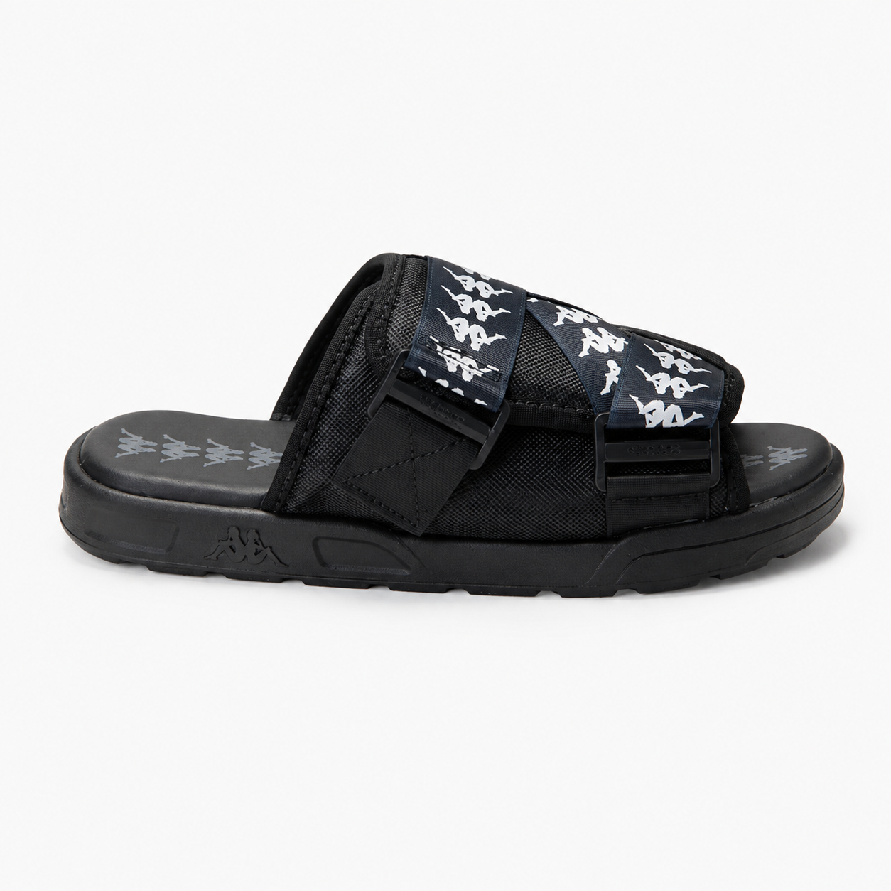 Dual Tone Two Strap Slide Sandals For Men
