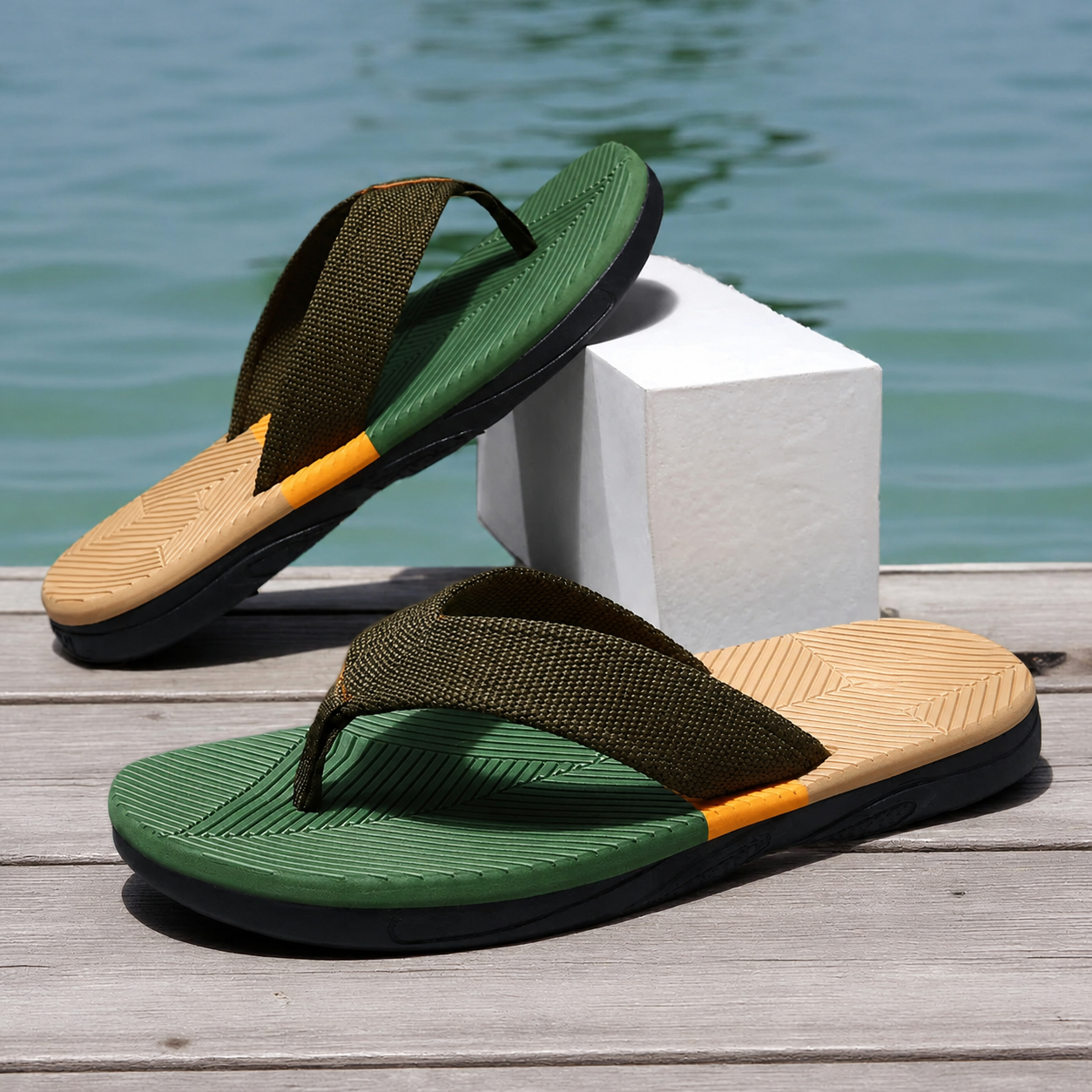 Casual Lightweight Quick Dry Cushioned Insole Wide Fit Slippers For Men