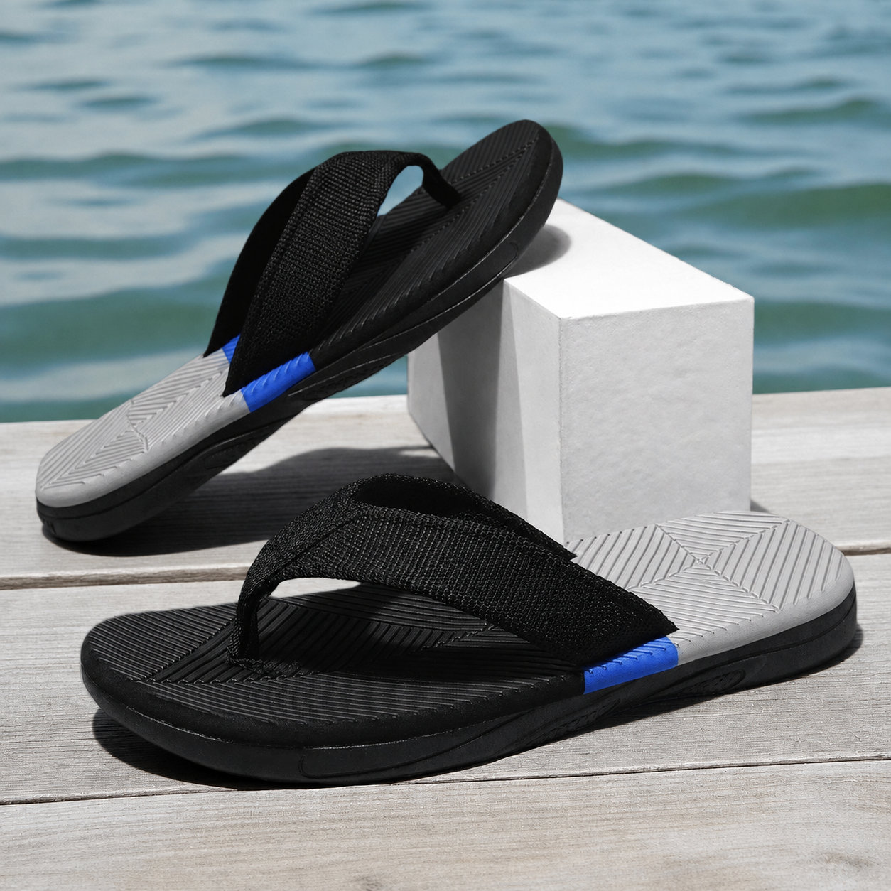 Casual Lightweight Quick Dry Cushioned Insole Wide Fit Slippers For Men