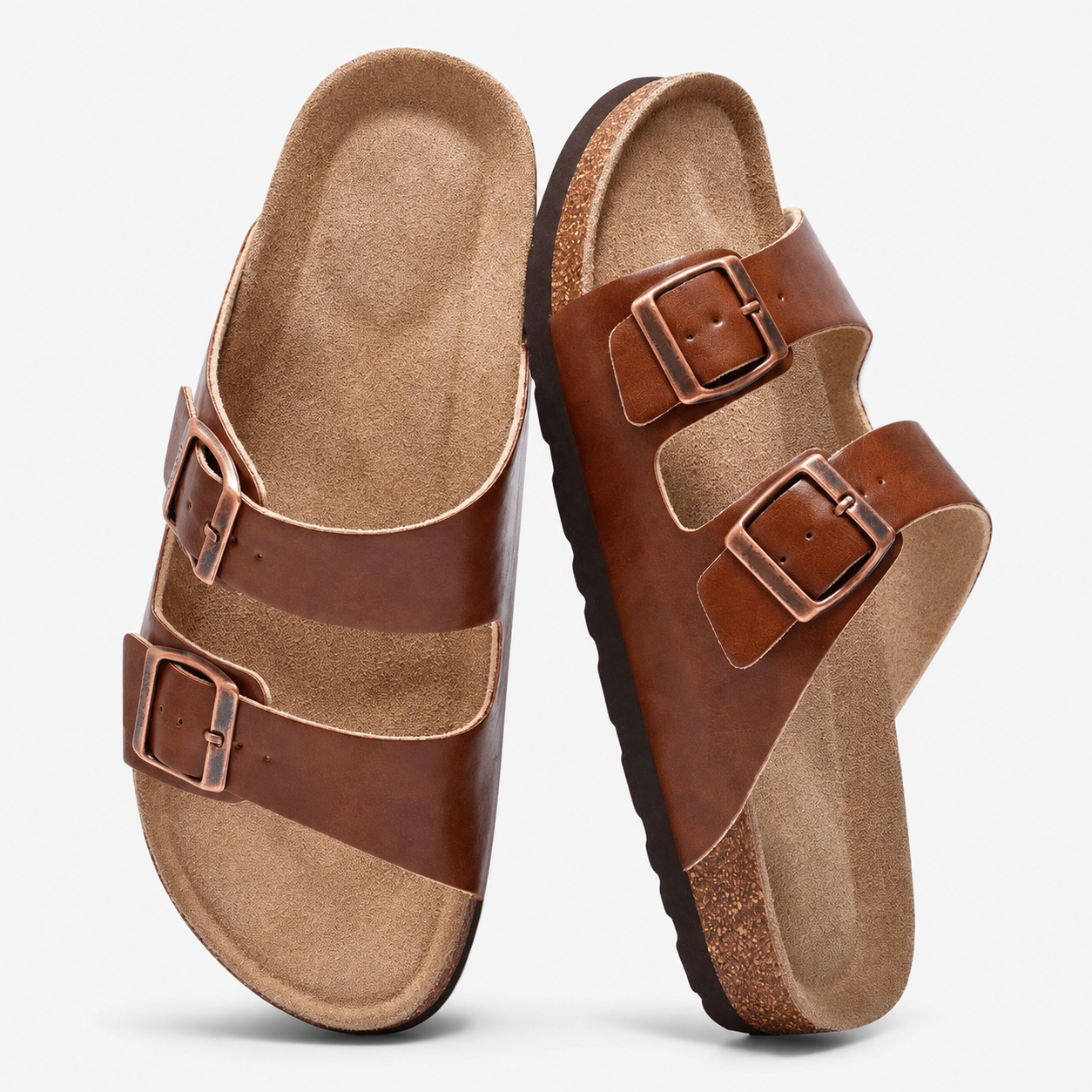 Casual Mild Arch Support And Double Adjustable Buckle Slides For Men And Women