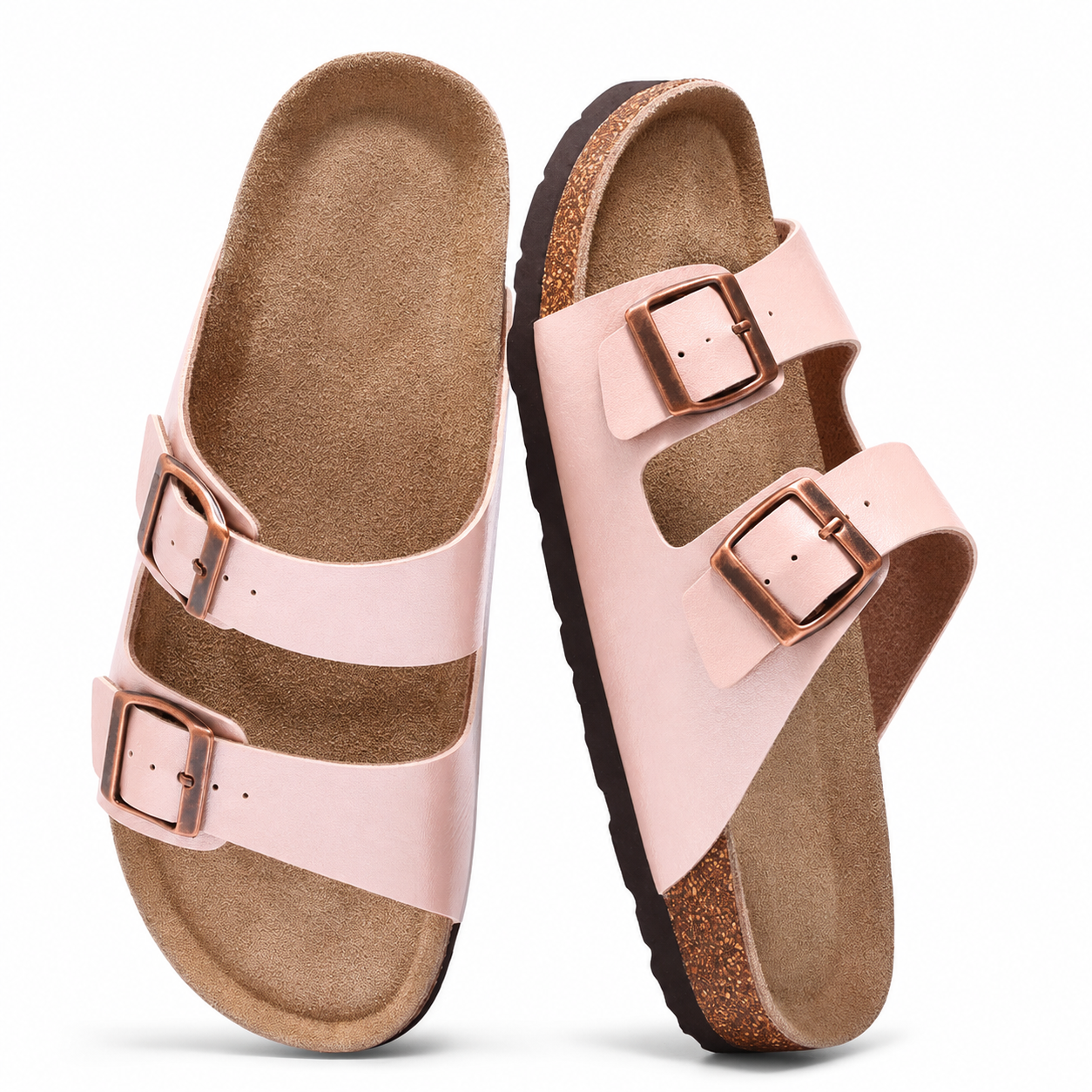 Casual Mild Arch Support And Double Adjustable Buckle Slides For Men And Women