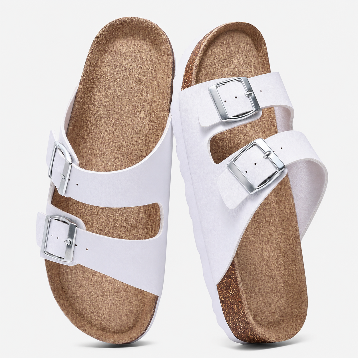 Casual Mild Arch Support And Double Adjustable Buckle Slides For Men And Women
