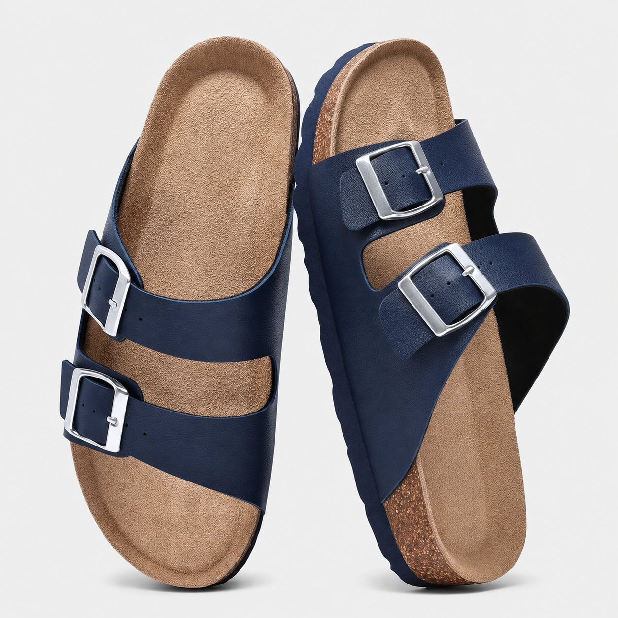 Casual Mild Arch Support And Double Adjustable Buckle Slides For Men And Women