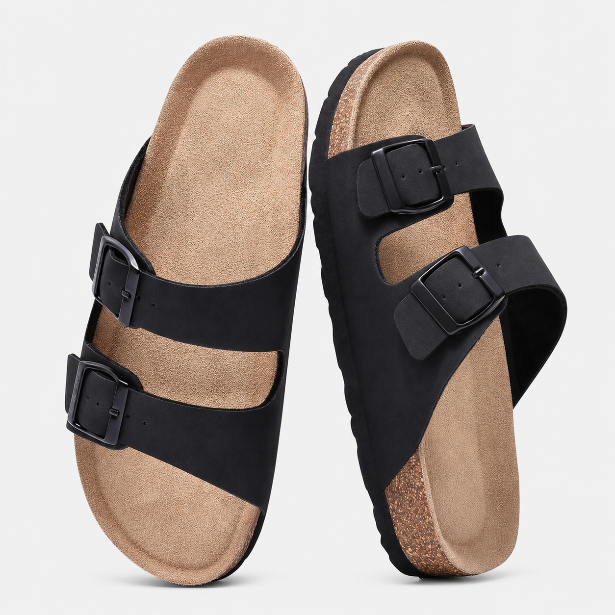 Casual Mild Arch Support And Double Adjustable Buckle Slides For Men And Women
