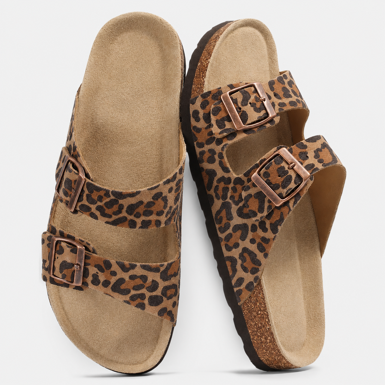Casual Mild Arch Support And Double Adjustable Buckle Slides For Men And Women
