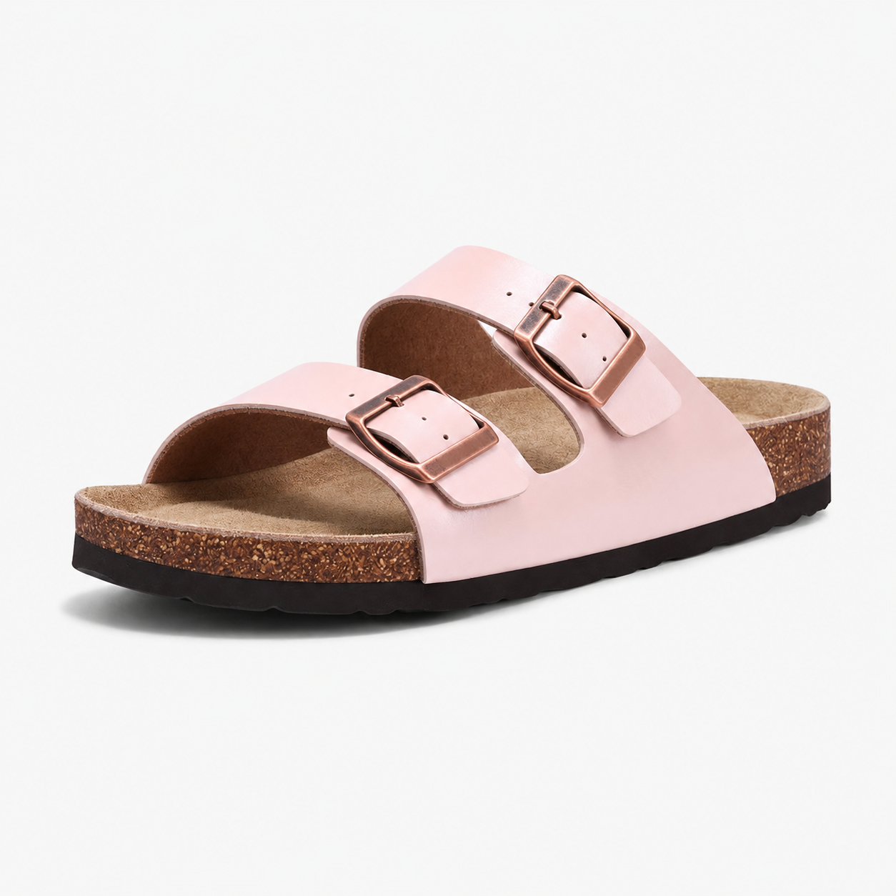 Memory Foam Cork Footbed Adjustable Buckle Strap Sandals For Men