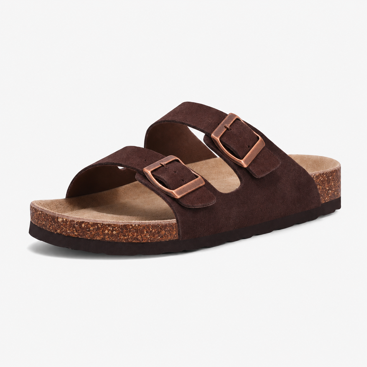 Memory Foam Cork Footbed Adjustable Buckle Strap Sandals For Men