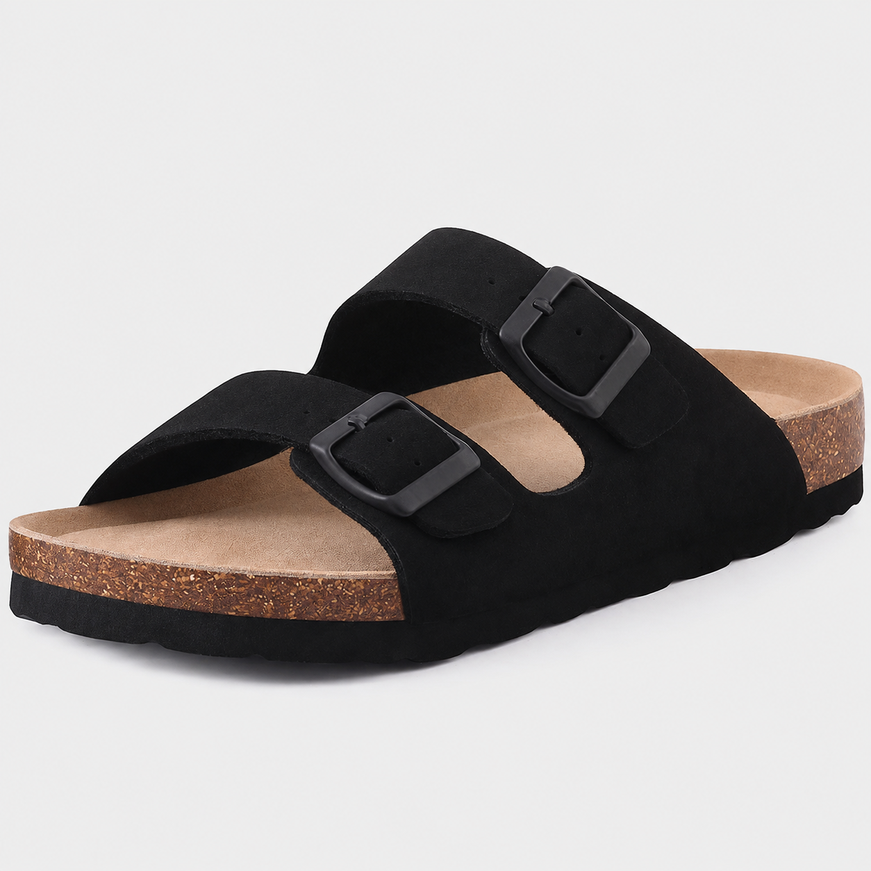 Memory Foam Cork Footbed Adjustable Buckle Strap Sandals For Men
