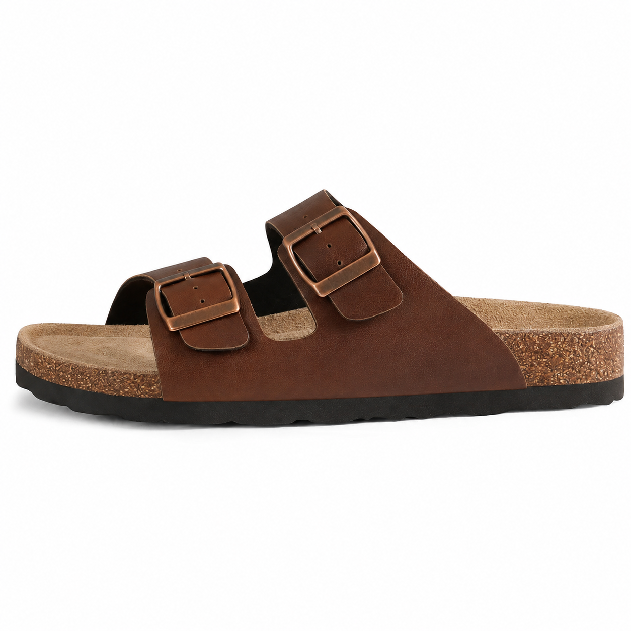 Memory Foam Cork Footbed Adjustable Buckle Strap Sandals For Men