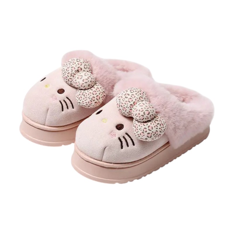 Comfy Kitty Fur Indoor Slippers For Women
