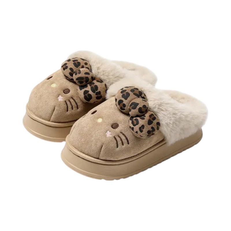 Comfy Kitty Fur Indoor Slippers For Women