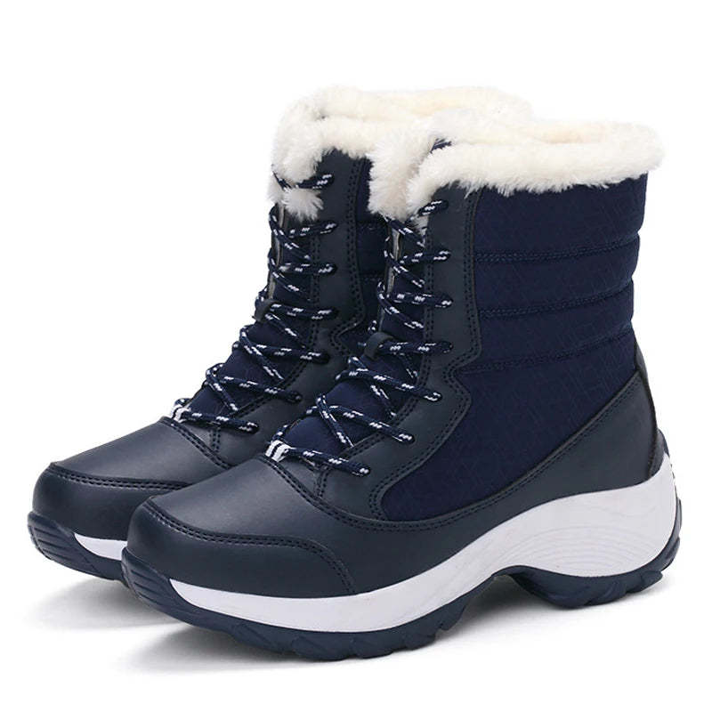 High Top Boots With Fur Detailing