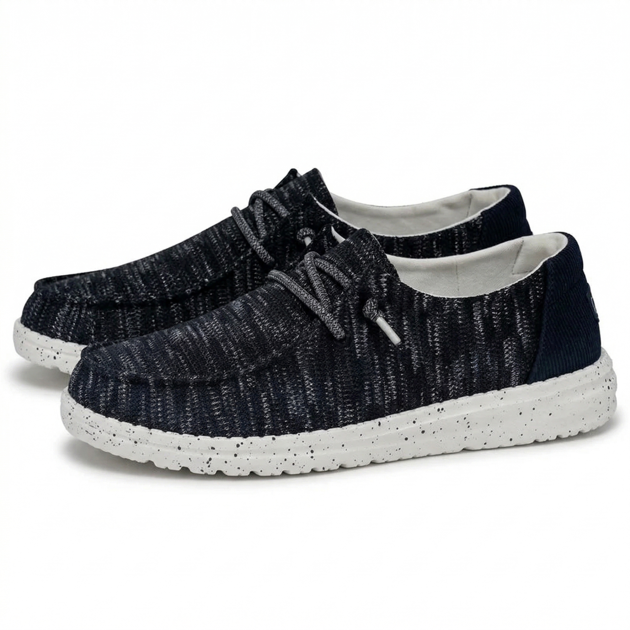 Multihued Woven Textile Lace Up