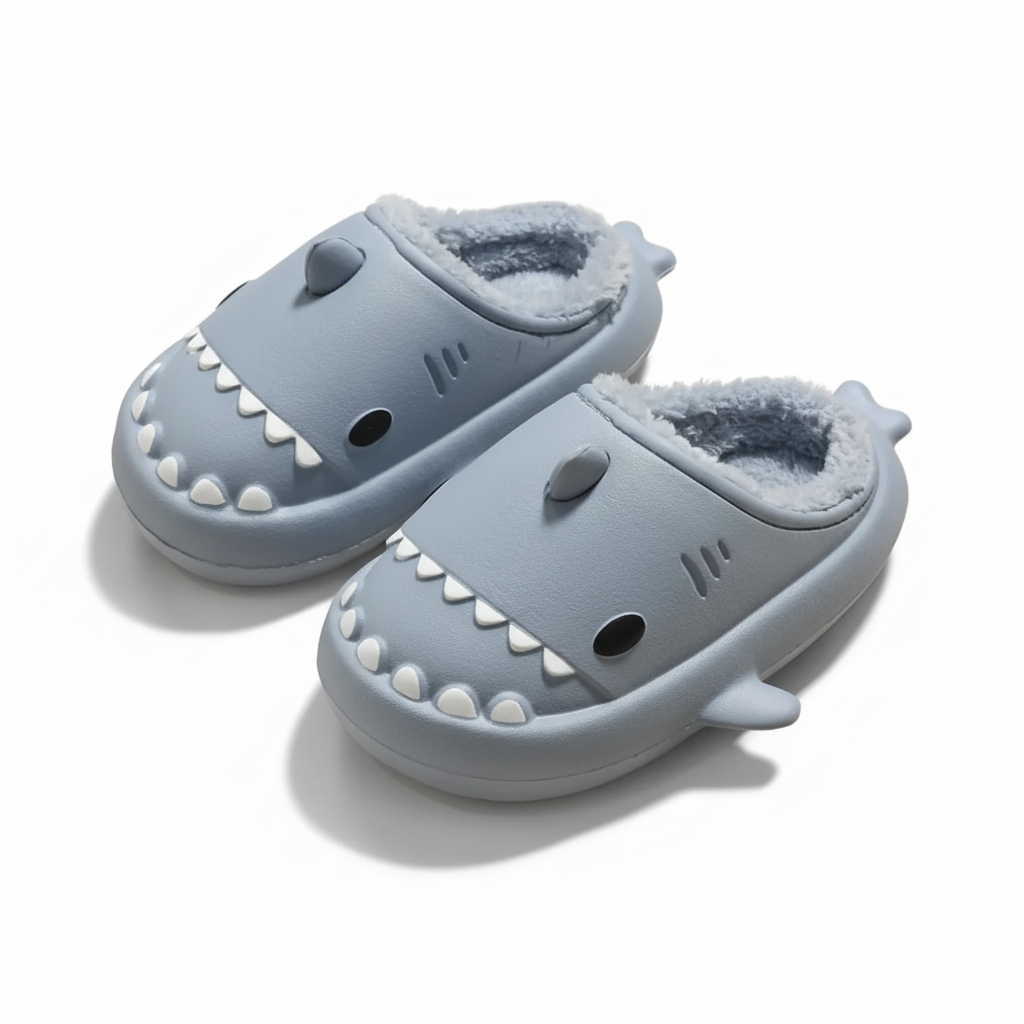Men Shark Slides Cozy Winter Edition
