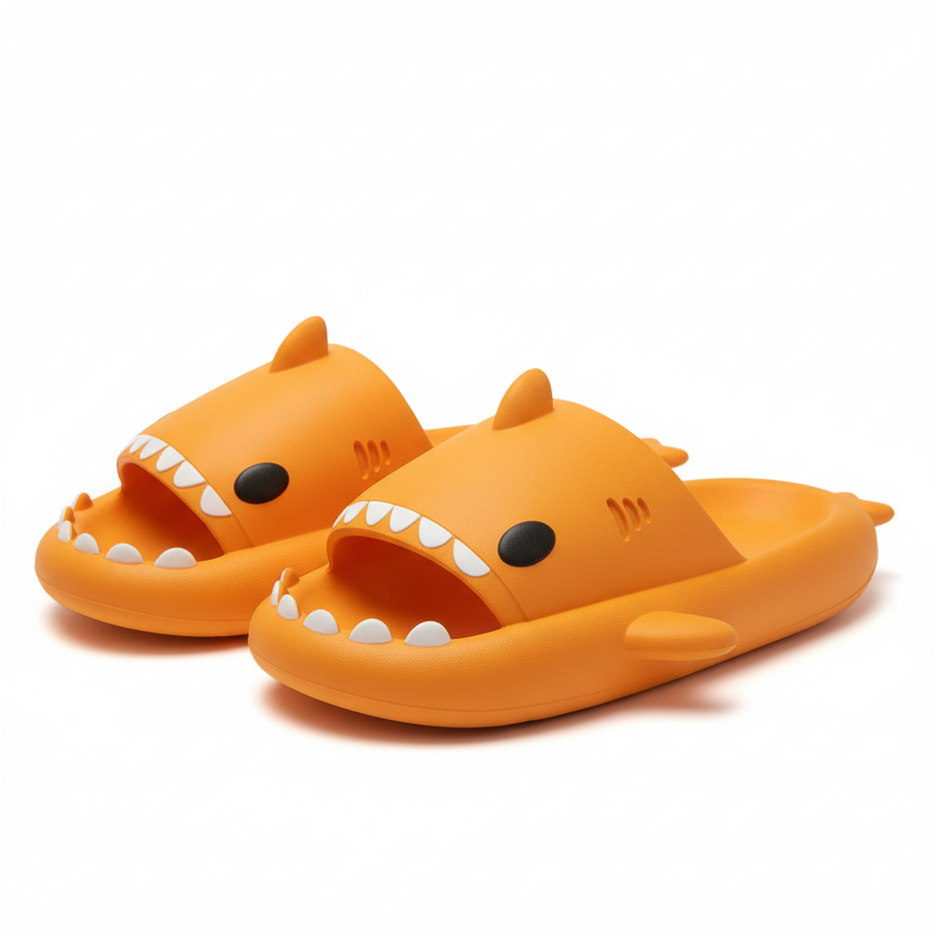 Men & Women Summer Shark Shaped Soft Flip Flops Slipper