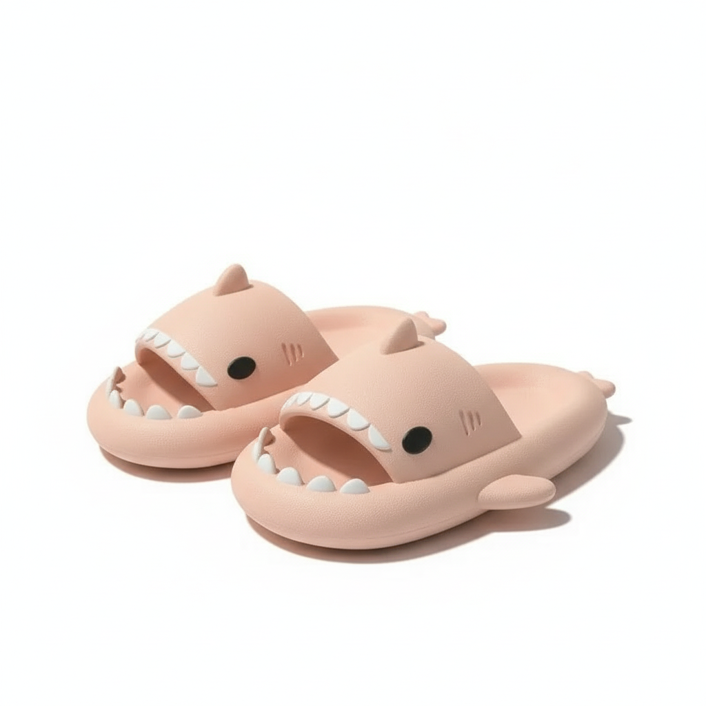 Non-Slip Solid Color Shark Slippers