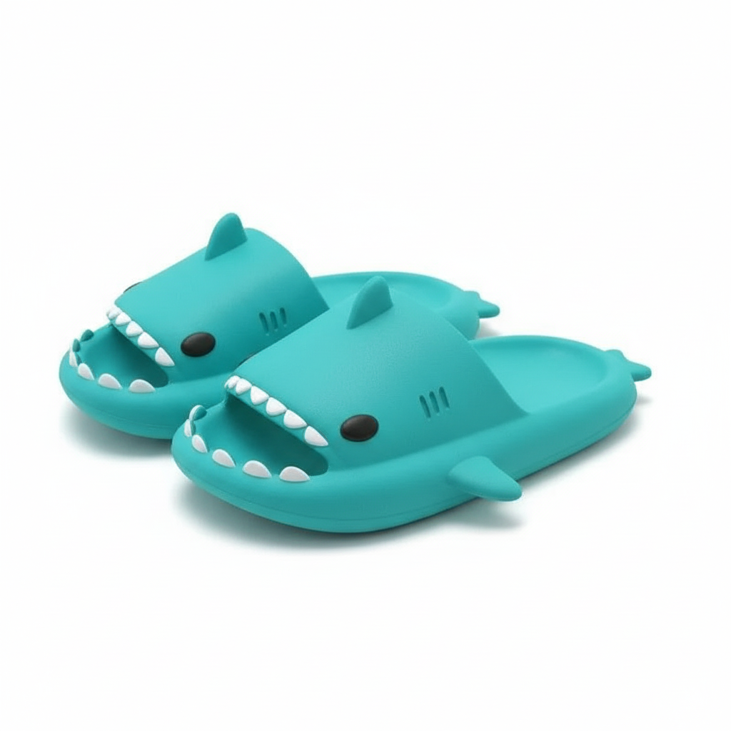 Men Women Summer Beach Shark Soft Slippers