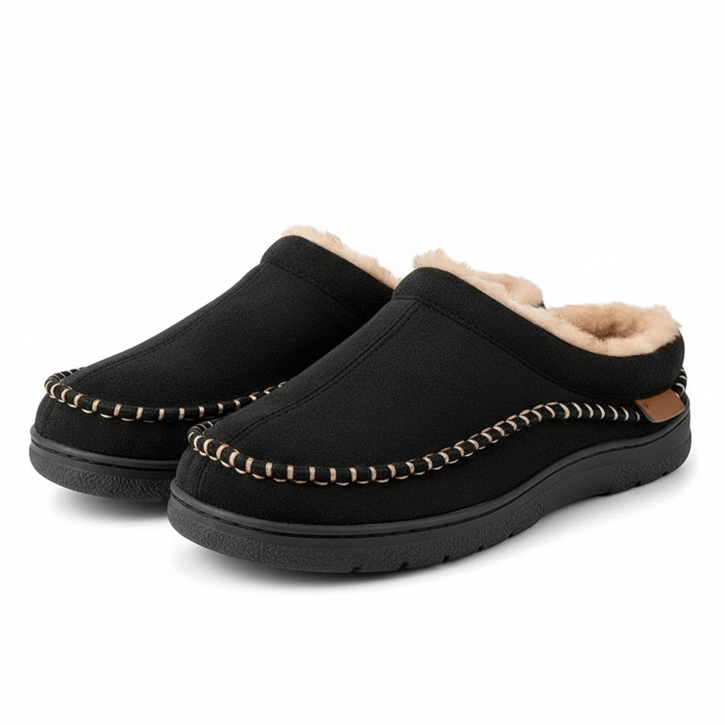 Warm Moccasin Slippers With Memory Foam For Men