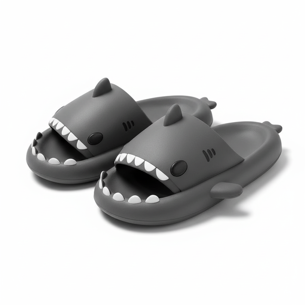 Cute Shark Shaped Flip Flops Slippers