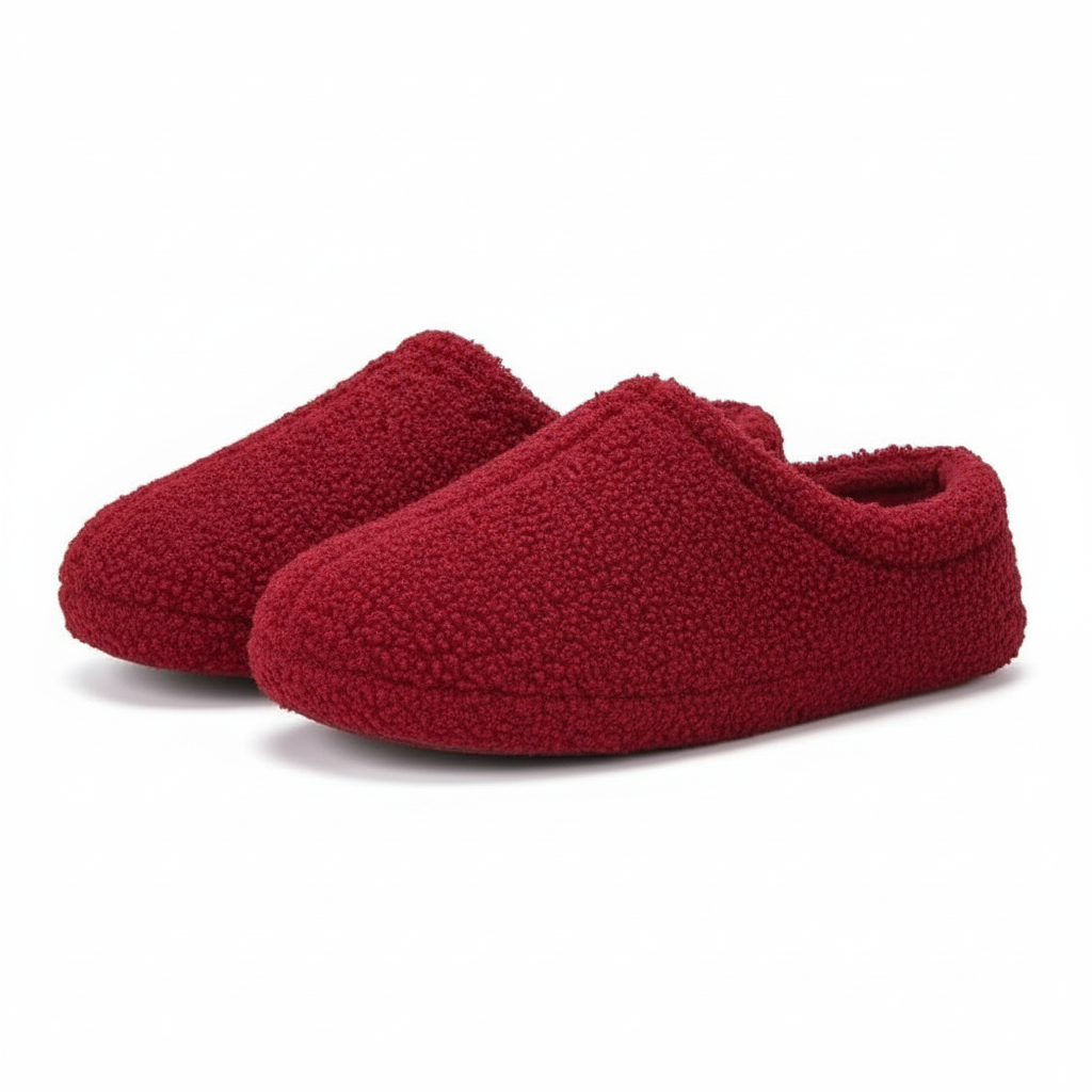 Fuzzy Fur Memory Foam Slippers For Women With Polar Fleece Lining