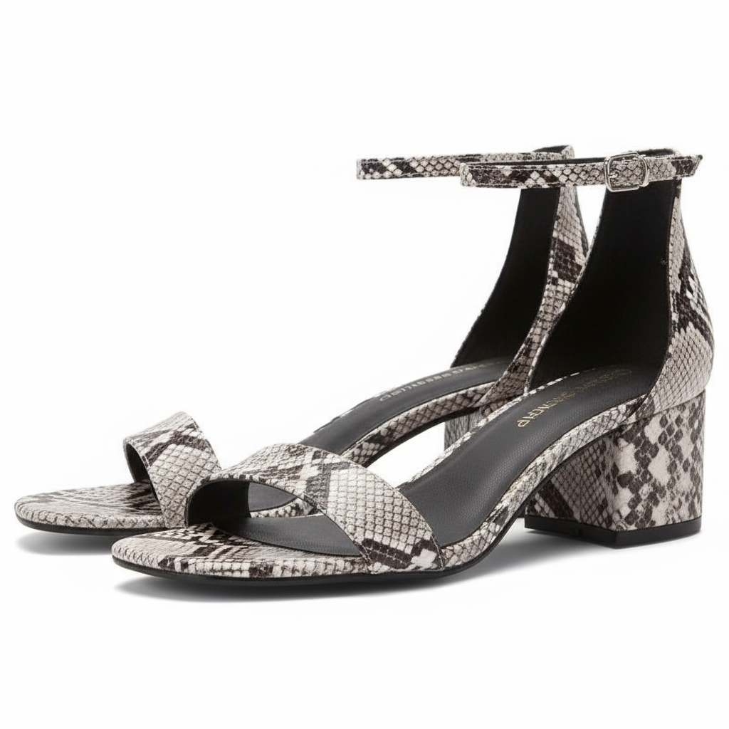 Two Strap Block Sandals