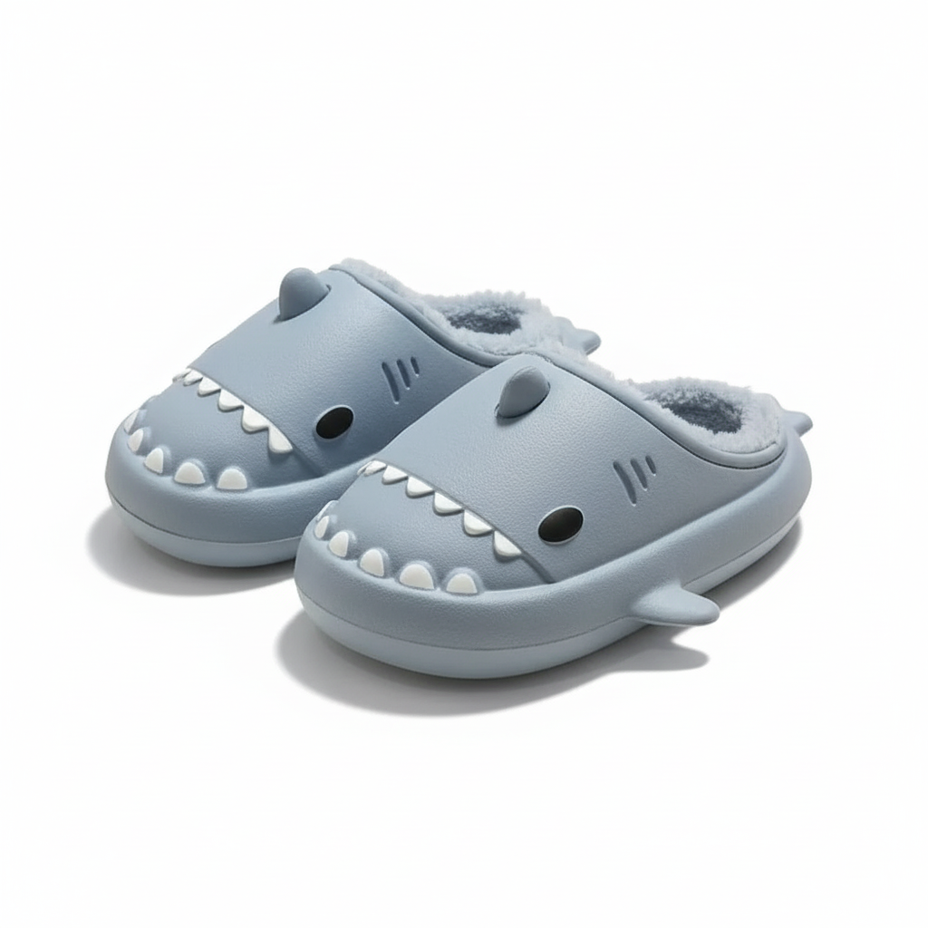 Women Shark Slides Cozy Winter Edition