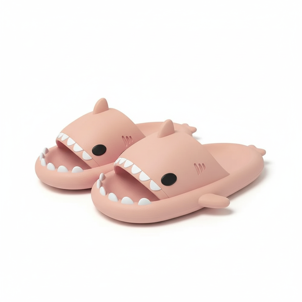 Unisex Cute Shark Slippers Non-Slip Shark's Mouth Open Slippers